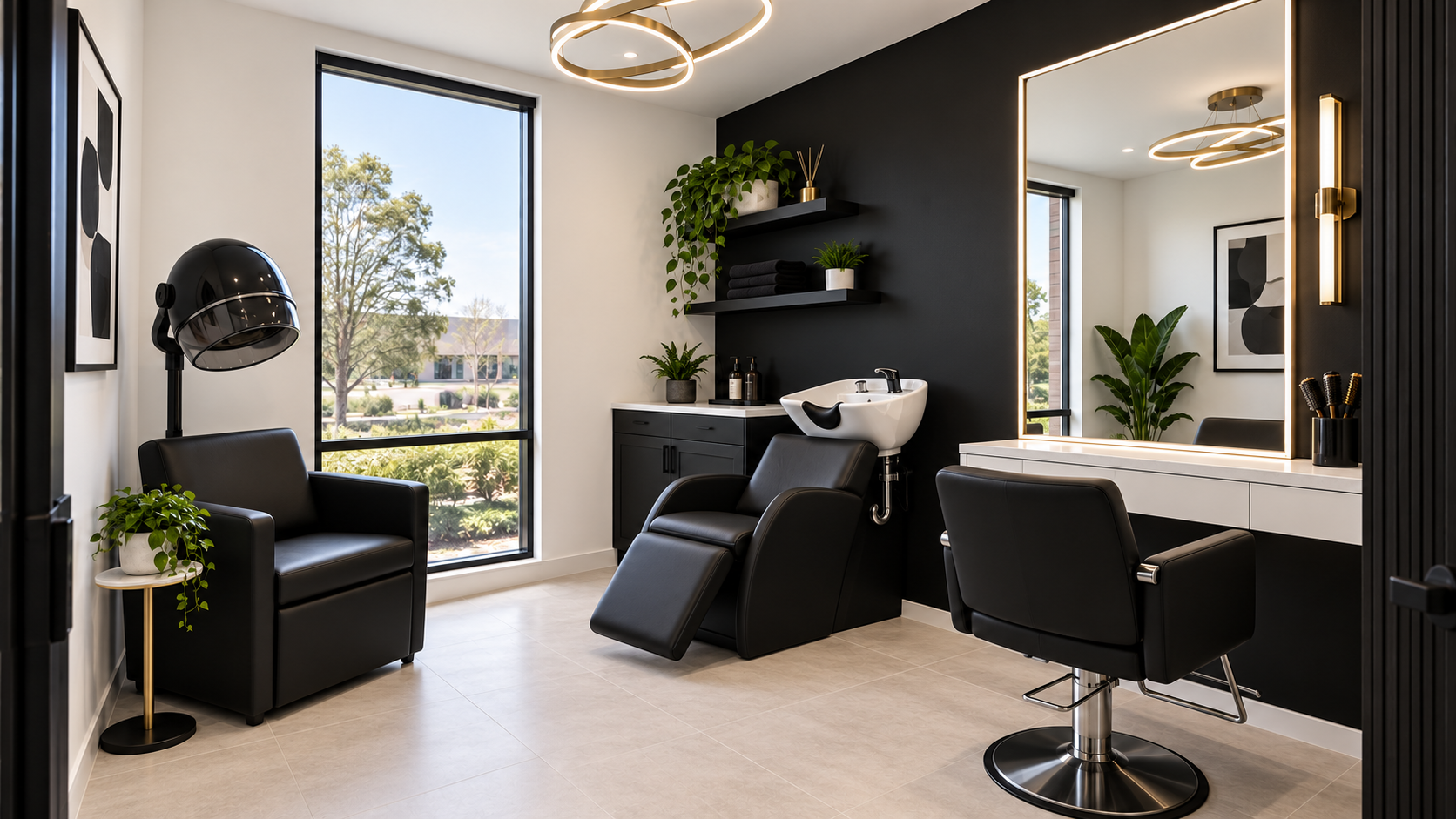 A private F21 luxury salon suite